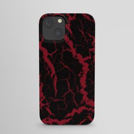 Cracked Space Lava - Burgundy iPhone Case