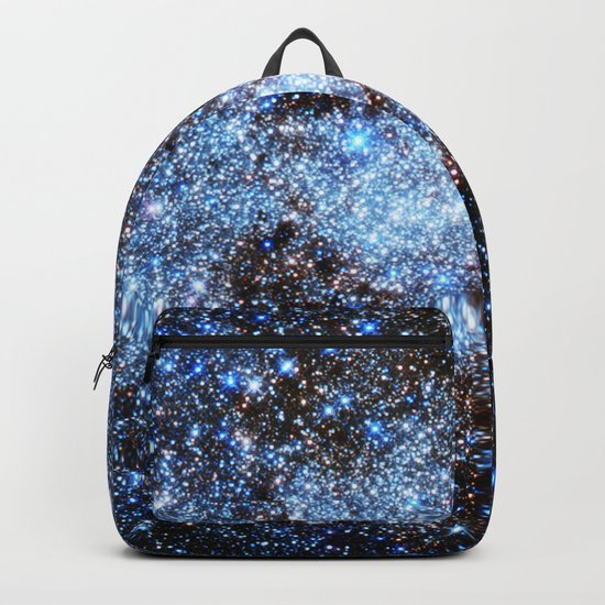 gAlaxY : Blue Sparkle Stars Backpack