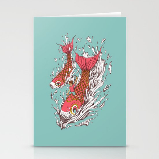 Ride with Koi Stationery Cards