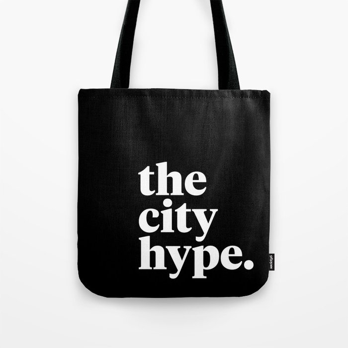 The City Hype Tote Bag | Black-white, Graphic-design
