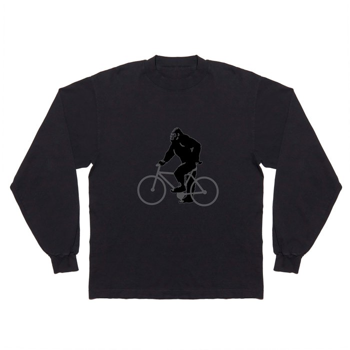 Bigfoot  riding bicycle Long Sleeve T Shirt