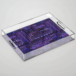 purple bright ink marks hand-drawn collection Acrylic Tray
