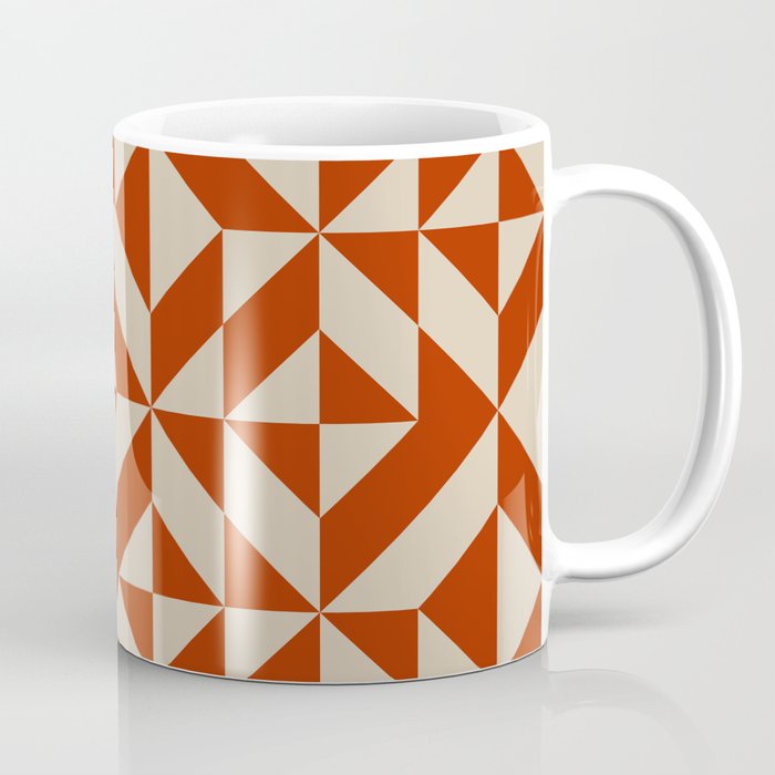 Geometric 19 | Brick Red Coffee Mug