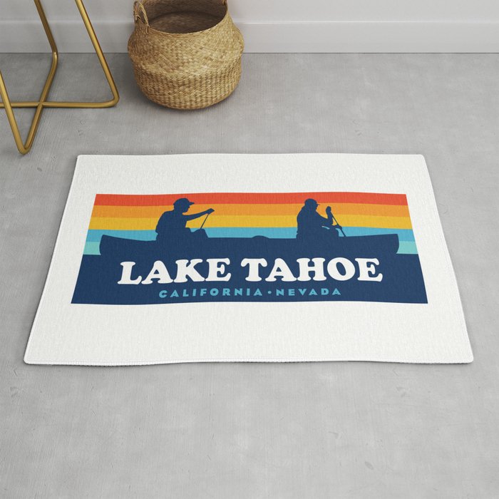 Lake Tahoe California Nevada Canoe Rug