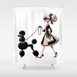 Poodle Swagger: Style Icons Shower Curtain