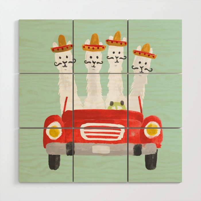 The four amigos Wood Wall Art