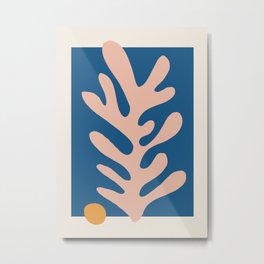 Matisse cut out pink leaf on blue Metal Print | Curated, Matisse Art, Surrealism, Drawing, Mid Century, Matisse Artwork, Matisse Cut Out, Digital, Henrymatisse, Modernart 