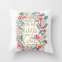 Little & Fierce Throw Pillow