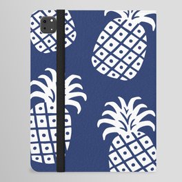 Pineapple Twist 322 Navy Blue iPad Folio Case