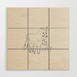 Curious coyote Wood Wall Art