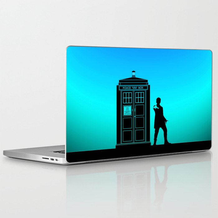 Tardis With The Twelfth Doctor Laptop Ipad Skin By Edisuniarto