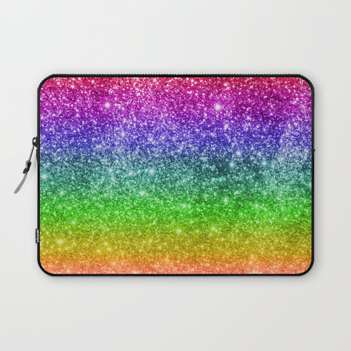 Rainbow Glitter Laptop Sleeve