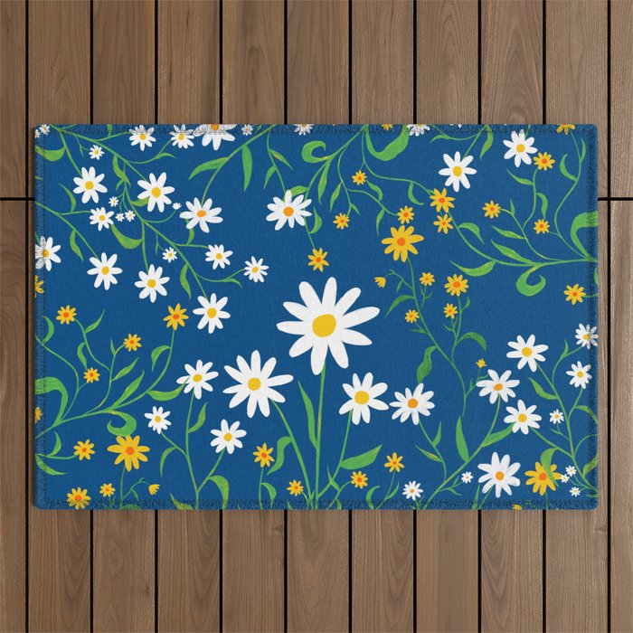 Daisies in the Wild Outdoor Rug