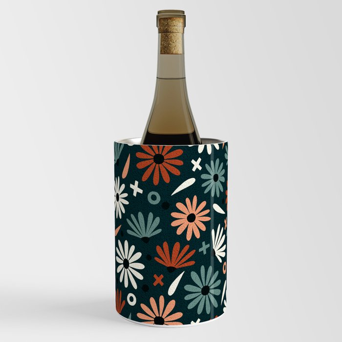 Daisies – Teal & Mint Wine Chiller