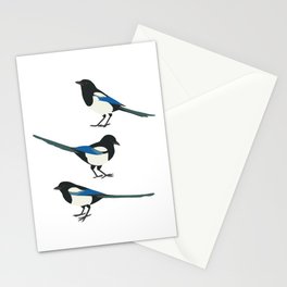 Funny Birds Magpie Stationery Card