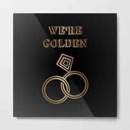 Golden Wedding Anniversary Metal Print