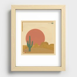 MOUNTAINS & CACTUS Recessed Framed Print