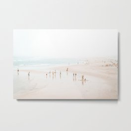 At The Beach (five) - minimal beach series - ocean sea photography by Ingrid Beddoes Metal Print | Minimal Beach, Minimal, Blue, Coastal Decor, Beach Print, Seaside, People, Ocean, Ingrid Beddoes, Beach 