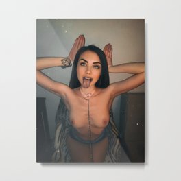 Erotic girl fun Metal Print | Hotgirl, Sexy, Tits, Submissive, Color, Female, Domination, Woman, Nude, Funnygirl 