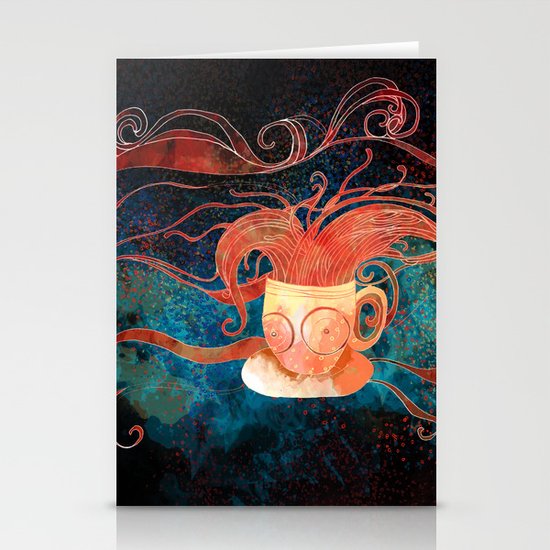 Black tea Stationery Cards