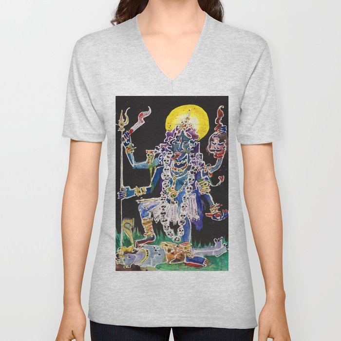 Goddess Kali V Neck T Shirt