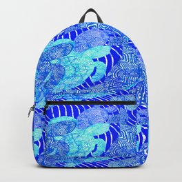 blue sea turtles Backpack