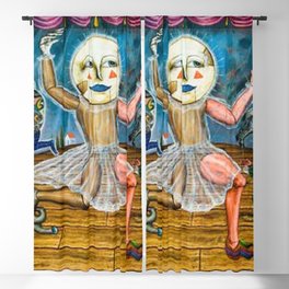 Luna-titere - Moon Puppets at the Theater Magical Realism portrait by Alejandro Colunga Blackout Curtain