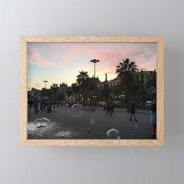 Bubbles in Barcelona 1 Framed Mini Art Print