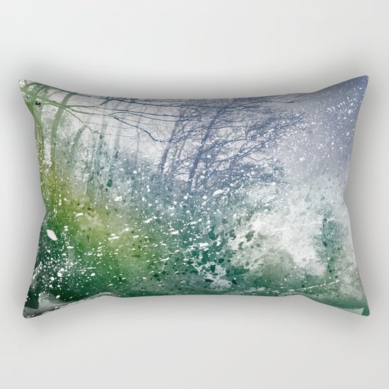 Acrylic Forest Blizzard Rectangular Pillow