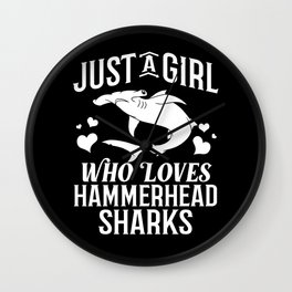 Hammerhead Shark Head Tooth Funny Wall Clock