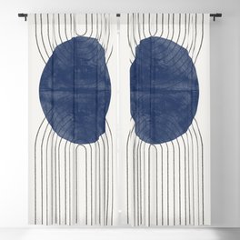 Mid Century Modern Blue Perfect Balance Blackout Curtain