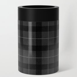 Black And Gray Plaid Can Cooler