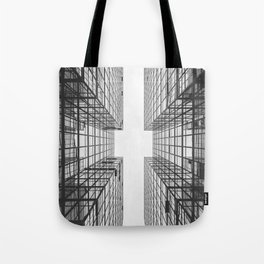 Black and White Skyscraper Tote Bag