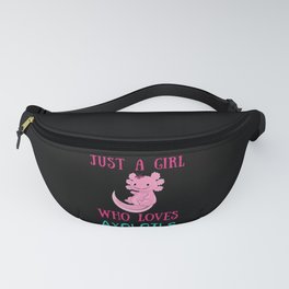 Girl Loves Axolotls Cute Fish Kawaii Axolotl Fanny Pack