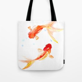 Goldfish, Two Koi Fish, Feng Shui, yoga Asian meditation design Tote Bag