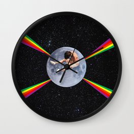 Rainbow Moon Wall Clock