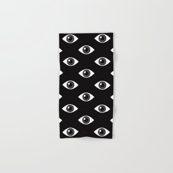 EYES WIDE OPEN ON BLACK Hand & Bath Towel