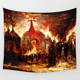 Lucifer Palace in Hell Wall Tapestry