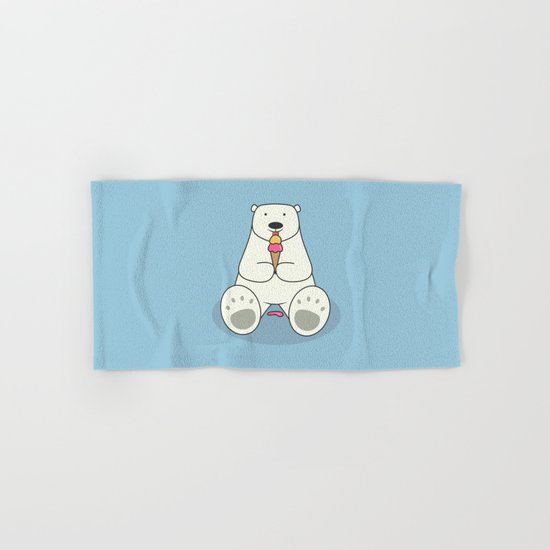 Ice Cream Lover Bear Hand & Bath Towel