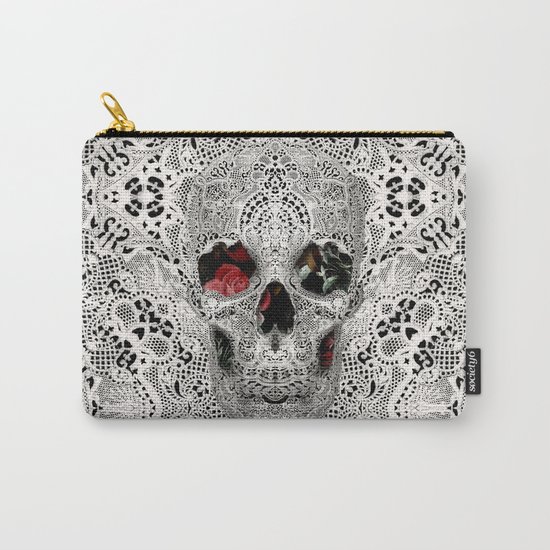 Lace Skull Light Carry-All Pouch