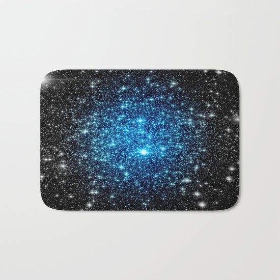 GaLaXY Sparkle Stars : Blue Pop of Color Bath Mat