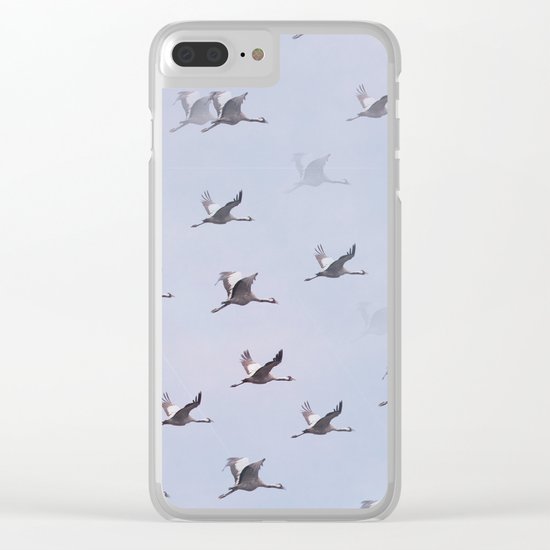 Cranes in Flight II Clear iPhone Case