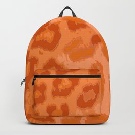 Orange Leopard Print Backpack