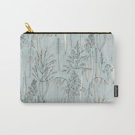 meadow feathers celadon blue Carry-All Pouch