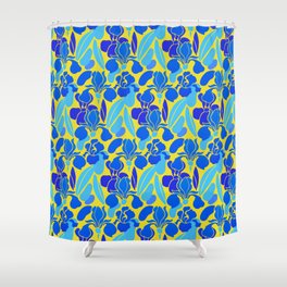 Pattern blue and yellow Shower Curtain