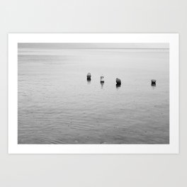 Buoys in Fiskardo bay on a rainy day | Kefalonia, Greece, Europe | travel photography Art Print