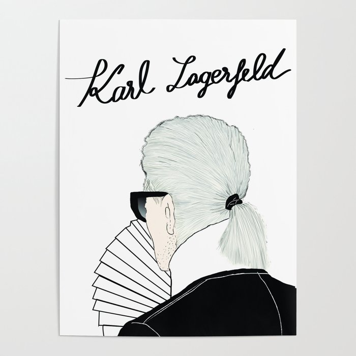 Lee Overwegen Overwinnen Karl Lagerfeld Poster by MAISON YATIWAT | Society6