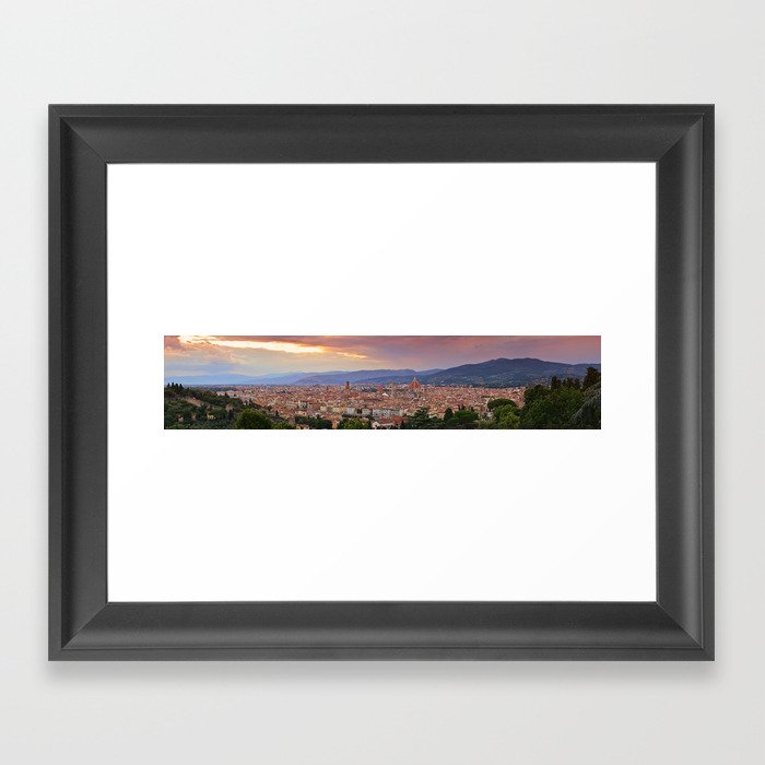 Panorama Florence, Italy. Framed Art Print