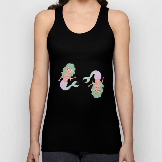 tanned mermaids pattern Unisex Tank Top