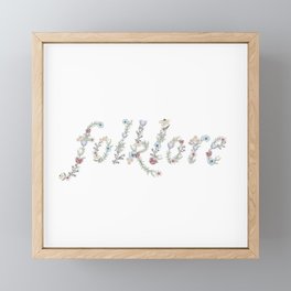Folklore Flower Outline Framed Mini Art Print